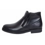 Ghete barbatesti negre din piele naturala cu doua fermoare Rusay Office GKR35N